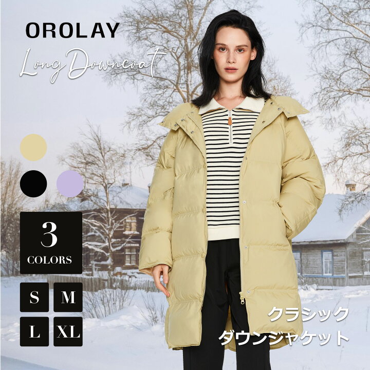 楽天市場】Orolay ダウンジャケット レディース 冬 秋 ロング コート 
