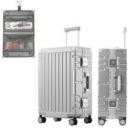 【10%OFFクーポン!!】TABITORA(タビトラ)Stark sein スーツケース アルミフレーム キャリーケース ポリカーボネート100％ TSAロック付き 静音TPEキャスター ストッパー付き 耐衝撃 大容量 usbポート付き隠しフック付き フルPC 保護カバー付き おしゃれ new 高級