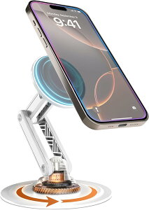 COOPER Mag360 ���C���f�X�N�p�X�}�z�X�^���h �g�уX�^���h �������� 12.1cm�܂� �܂肽���ݎ� 10.5x4cm �y�� 187g 360�x��] �R���p�N�g�݌v iPhone 17 Pro Max/16/15/14/13/12�Ή� Androis �N���[���z���C�g �i�C