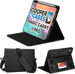 �V�����_�[ iPad�P�[�X �r�W�l�X �蒠�^�P�[�X COOPER MAGIC CARRY PRO II �V�����_�[�X�g���b�v �񂩂� ���|�� �n���h�X�g���b�v �y���V���z���_�[ iPad 10.9 a16 11���� 10���� 2022, 2025���f�� iPad 10.2 9��