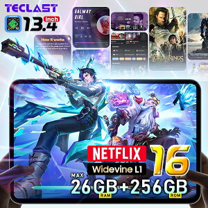 �u13.4�C���`�����ʁvAndroid16 256GB SIM�t���[ �^�u���b�g 120Hz �����t���b�V�����[�g 10000mAh �Q�[�� 4GLTE GPS ��F�� 8�R�A 4GLTE �^�u���b�gPC �^�u���b�g�[�� TECLAST �{�� (10�C���` 13�C���` �ȏ�)