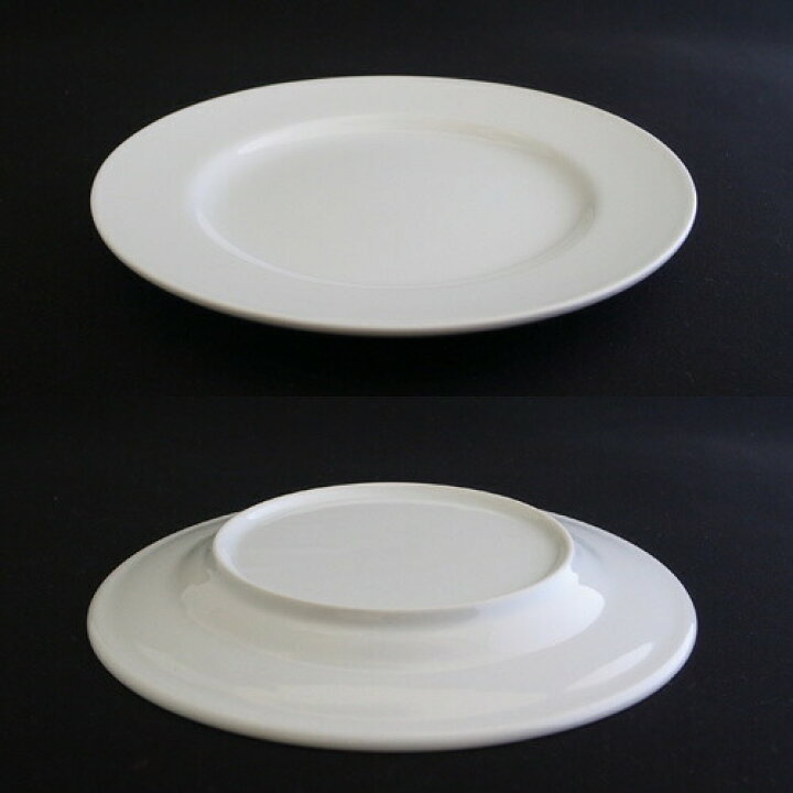 楽天市場】白磁土仕様 19cm リム付き丸皿yt 日本製 磁器 食器 絵付け 