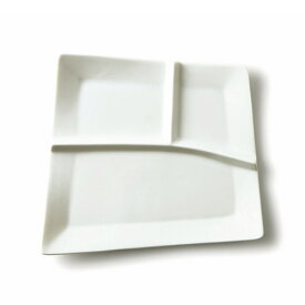 バルサ ランチプレート(アウトレット含む)日本製 ランチプレート おしゃれ 白 陶磁器 皿 おしゃれ お皿 おしゃれ 食器 おしゃれ 食器 白 白い食器 三つ仕切り 皿 3つ仕切り ランチプレート 陶器 スタイリッシュ