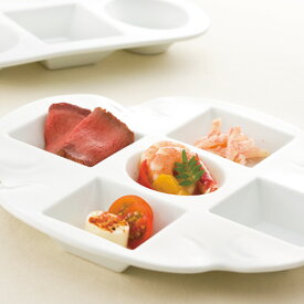 RSラウンドスクエア 5プレート(S) (アウトレット含む)日本製 皿 おしゃれ お皿 おしゃれ 食器 おしゃれ 食器 白 食器 アウトレット 日本製 磁器 白い食器 5つ仕切り皿 パーティープレート 五品皿 食器 業務用 白