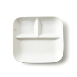【B級品 スーパー アウトレット】FF 3つ仕切り ランチプレート 日本製 磁器 白い食器 食器 白 仕切り皿 おしゃれ 陶器 業務用食器
