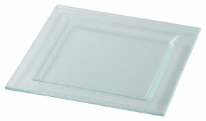 シーニュ クリア 19.5cm スクエアーリムプレート KOYO 光洋 光洋陶器 G2770064 ガラス食器 おしゃれ かわいい 可愛い