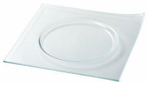 アラカルト クリア 24.5cm スクエアーベンドリム丸皿 KOYO 光洋 光洋陶器 G2770362 ガラス食器 おしゃれ かわいい 可愛い