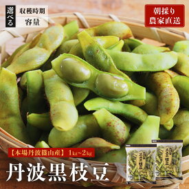 【先行予約・限定数量】枝豆 最高級 丹波篠山 黒枝豆 さやまめ 1kg 2kg 朝採り 農家直送 │ 選べる容量 出荷時期 丹波 黒豆 えだまめ 産地直送 お取り寄せ ギフト