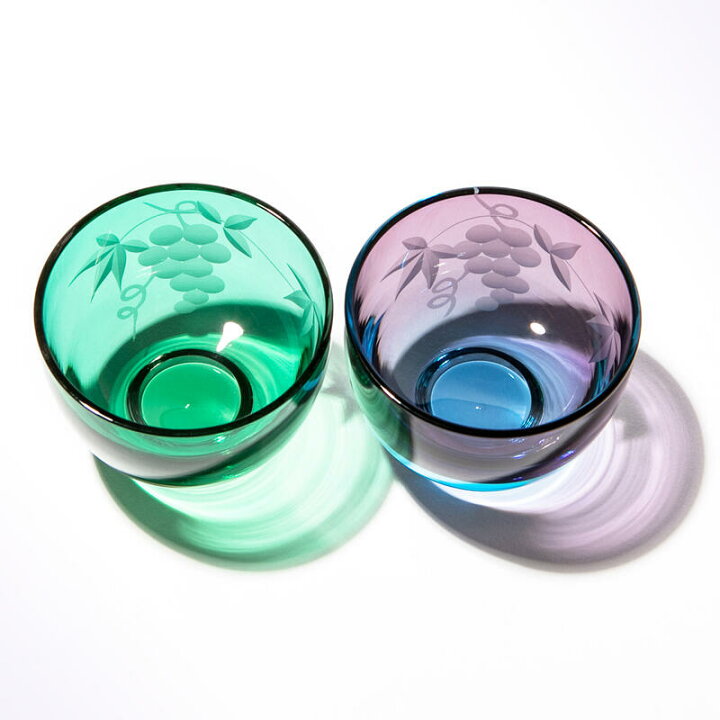 楽天市場】江戸切子 ぐい呑み ペア【 太武朗工房 公式 直販 】ぶどう紋  