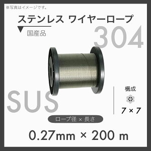 �y200m��ځz �X�e�����X���C���[���[�v SUS304 7×7 ���YSUS 0.27mm×200m