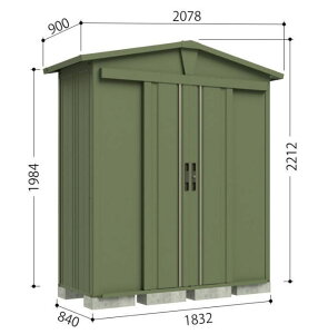 タクボ 物置 LSN-1808 リジュー LEISURE【商品配送のみ】物置 屋外 収納庫 物置 おしゃれ ベランダ収納庫 屋外 スチール物置