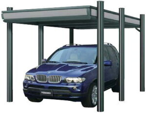 ヨドコウ パワード KDASU-3050 1台用 基本棟 積雪約200cm カーポート ※お客様組立品