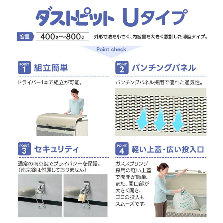 楽天市場】ヨド物置 ヨドコウ ダストピットUタイプ DPUB-500 物置 屋外 