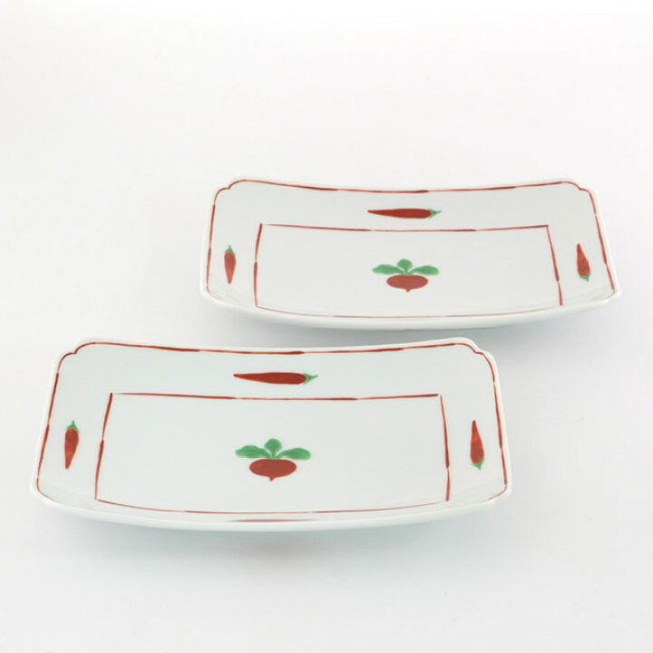 楽天市場】和食器 長角皿 角皿 長皿 21cm【2点セット】「 たち吉 赤絵 