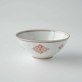 たち吉 単品 菊菱 飯茶碗（赤） 12cm 【単品】 茶碗 お茶碗 美濃焼 磁器 器 食器 おしゃれ 日本製 ブランド たちきち