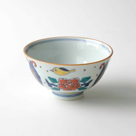 たち吉 【有田焼】水鳥更紗紋 飯碗小 11cm 【単品】 茶碗 お茶碗 磁器 器 食器 おしゃれ 日本製 ブランド たちきち 記念日 誕生日 プレゼント ギフト 贈り物 ラッピング