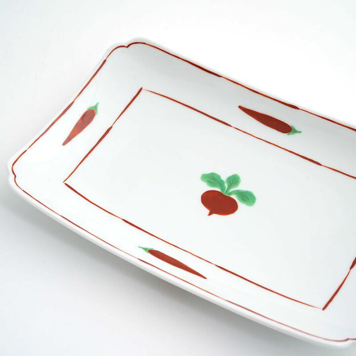 楽天市場】和食器 長角皿 角皿 長皿 21cm【2点セット】「 たち吉 赤絵 