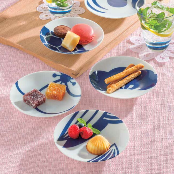 楽天市場】小皿 和食器 12cm【柄違い5点セット】「 たち吉 藍吉祥 皿  