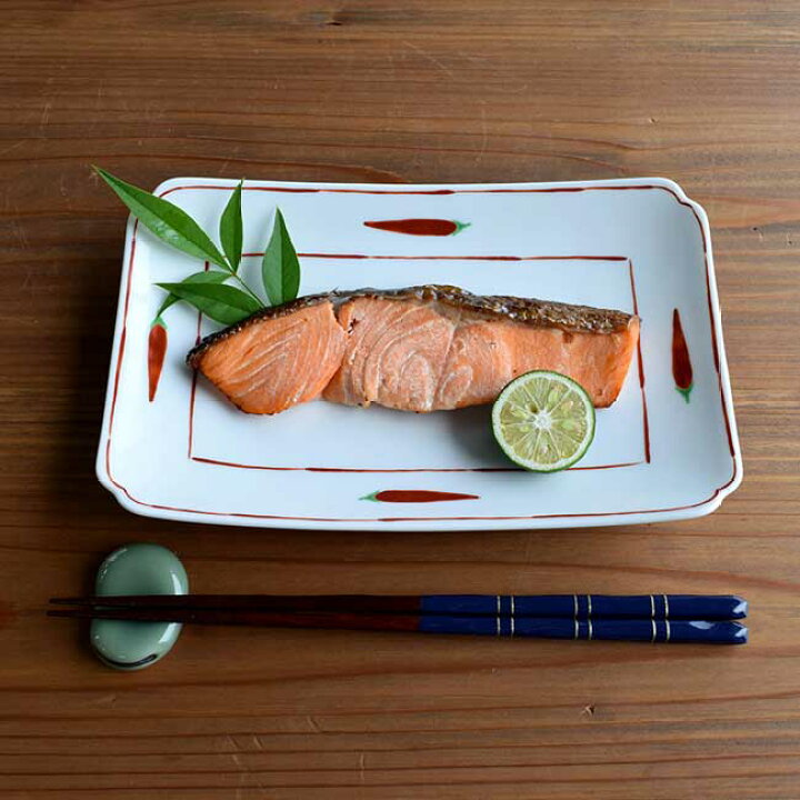 楽天市場】和食器 長角皿 角皿 長皿 21cm【2点セット】「 たち吉 赤絵 