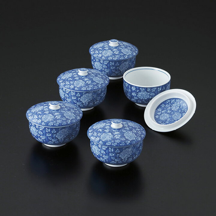 楽天市場】湯呑み茶碗 湯呑茶碗 220ml【5点セット】「 たち吉 染牡丹 