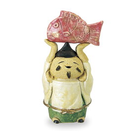 七福神 置物 高さ13cm【単品】「 たち吉 七福神 縁起かつぎ 恵比須 さま 」えびす しちふくじん 縁起 縁起物 癒し 癒しグッズ かわいい 飾り ミニ 卓上 インテリア 雑貨 1体 瀬戸焼 陶器 おしゃれ 日本製 商売繁盛 プレゼント ギフト 贈り物 ラッピング ブランド たちきち