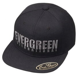 エバーグリーン　EGフラットキャップ　タイプ1　ブラック　EVER GREEN　CAP　E.G.フラットキャップ　帽子　バス釣り　ブラックバス　エバグリ