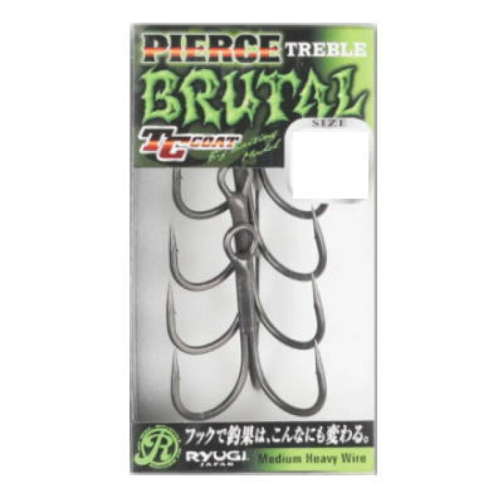 楽天市場 リューギ ピアストレブル ブルータル フックサイズ0 ネコポス配送可 Ryugi Pierce Treble Brutal トレブルフック タックルアイランド