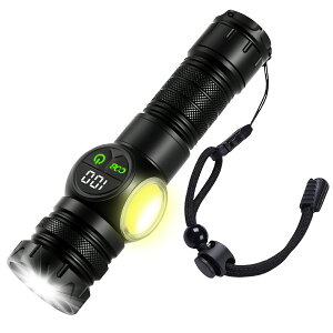 LED�����d�� ���� �n���f�B���C�g �[�d�� �h�Ѓ��C�g 10000lm ���P�x 5000mAh��e�� �����Ԏg�p ���o�C���o�b�e���[�@�\ �X�}�z�[�d�Ή� COB���C�g 9���[�h IPX7�h�� �Ǝˋ���500m �Y�[���@�\ Type-C �d