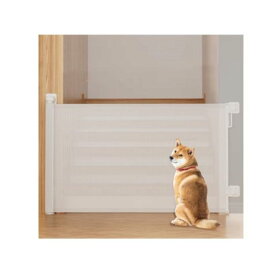 犬 猫 安全ゲート 犬 脱出防止対策 取り付け簡単 穴開け不要 ロールゲート ベビー ゲート セーフティー ゲート 伸縮 巻き取り 階段上 ロック機能 寝室 キッチン 玄関 間仕切り 廊下用 幅180cm 高86cm