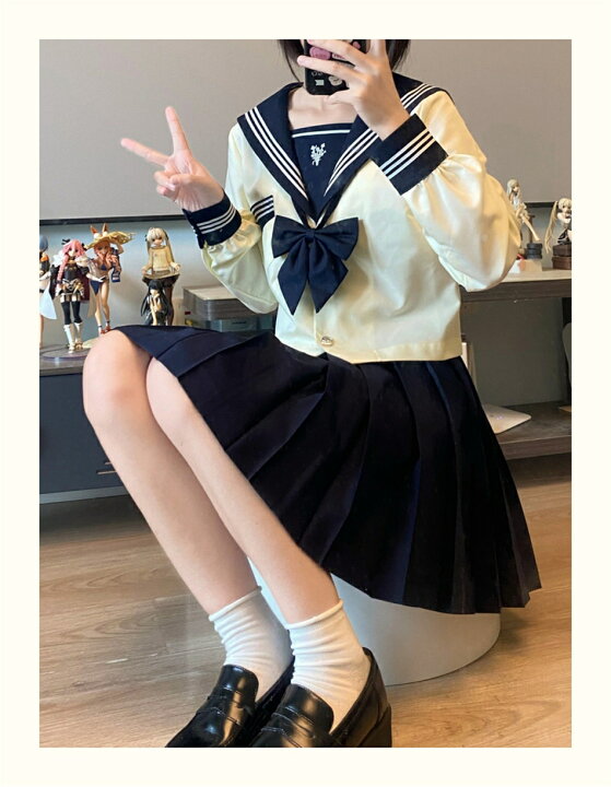 楽天市場】女子高校 学生服 セーラー服 3点セット（シャツ+スカート+ 