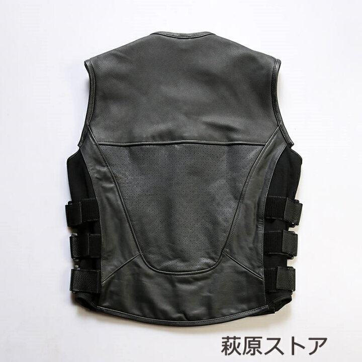 楽天市場】メンズ 牛革 メッシュ レザーベスト 本革ベスト 黒色 通気性 