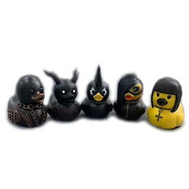 5pcs パンクダック アヒル おもちゃ おもちゃ置物 アヒル ブラック イエロー サタンダック