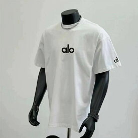 【★2026人気商品★】alo Yoga 半袖 tシャツ メンズ カジュアル おしゃれ ゆったり カットソー 黒 白 大きいサイズ 春夏 薄手 プリント ロゴT ミドル丈 ストレッチ 普段着 デイリー 着まわし 通勤 通学 アウトドア