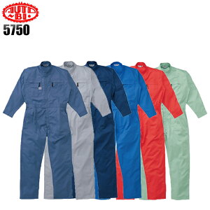 作業服 作業着 ワークユニフォーム 秋冬用 長袖つなぎ服 山田辰オートバイ Auto-Bi 5750 再生ポリエステル65%・綿35% メンズ