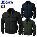 防寒着 ドカジャン 作業着 防寒ブルゾン 撥水 保温性 ジーベック 322 メンズ 作業服 M-5L