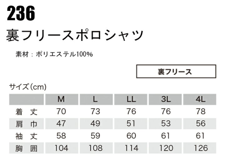 楽天市場】裏フリースポロシャツ 秋冬用 ポリエステル100% HOOH メンズ 防寒 作業服 作業着 ワークウェア ユニフォーム 236 鳳皇 M-4L : 作業服・鳶服・安全靴のサンワーク 楽天市場】裏フリースポロシャツ 秋冬用 ポリエステル100% HOOH メンズ 防寒 作業服 作業着 ワークウェア ユニフォーム 236 鳳皇 M-4L : 作業服・鳶服・安全靴のサンワーク