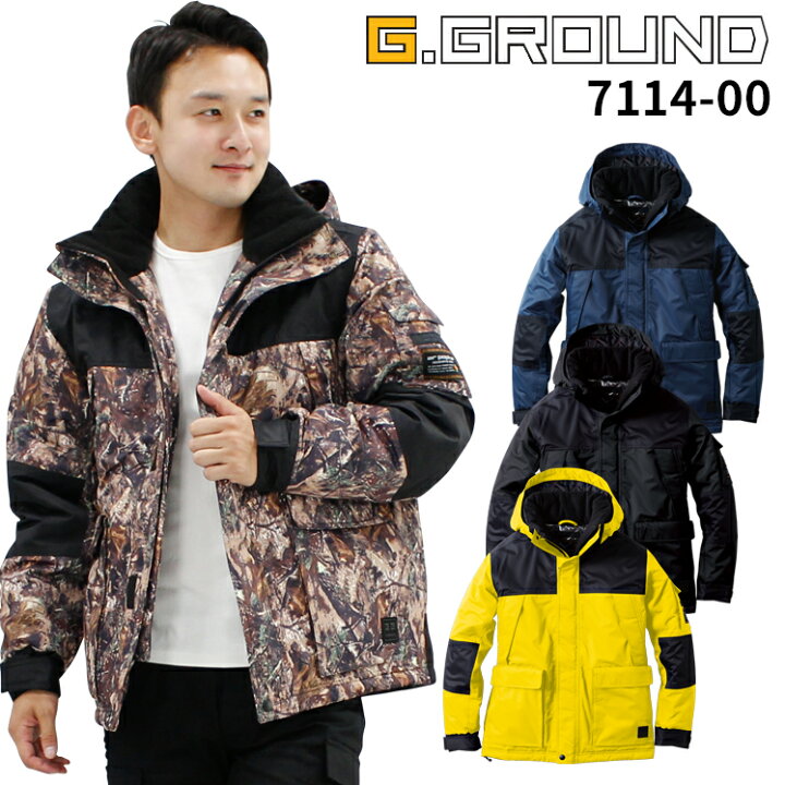 楽天市場 防寒着 ドカジャン 桑和 G Ground 防水防寒ブルゾン 7114 00 メンズ 秋冬用 作業服 作業着 S 6l 作業服 鳶服 安全靴のサンワーク