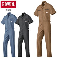 作業服 つなぎ 続服 エドウイン 半袖つなぎ服 81013 メンズ 春夏用 作業着S-5L