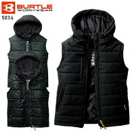 BURTLE 防寒フーディベスト(ユニセックス) 防寒着 男女兼用 5034 バートル 作業服 作業着 S-3XL