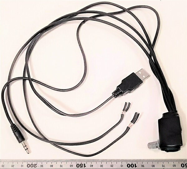 Φ3.5mmステレオプラグアンプ3W×2chUSB電源ボリューム付