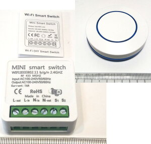 ���C�����X��AC100�`240V�d���X�C�b�`�@�����R����/Wifi��/�@�z�[�����W���[��,RF433MHz, DIY,16A�@���V�[�o�[�����[