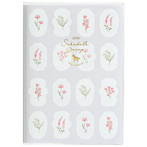 [�N�c��] 2026�N �J���[�C���f�b�N�X�蒠 B6�T�� ���ԃp�^�[�� 128SHA