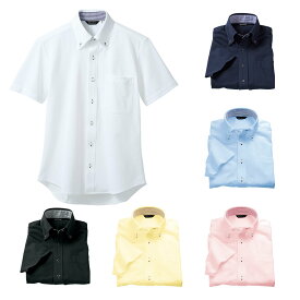 【1~2営業日内発送】おしゃれ　カッコいい　きれいめ清涼シャツ　カラーニットシャツ半袖　吸汗速乾ストレッチ　男女兼用ZK2712-1CB(黒)　ZK2712-2CB(白) ZK2712-3CB(イエロー）ZK2712-4CB(ブルー)ZK2712-5CB(ピンク)ZK2712-9CB(ネイビー)