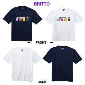 772101 BRITTO Short sleeve T-shirt ブリット　半袖Tシャツ　ホワイト・ブラックの2色展開　S・M・L・LL・3L の5サイズ展開　ユニセックス　男女兼用