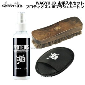 ボールパークドットコム　WAGYU JB　和牛JB　お手入れ3点セット　プロティオス＋JBブラシ＋ムートン　【野球グローブお手入れ用品】【手汗：雨：梅雨対策】