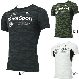 デサント　DESCENTE　Move Sport　MOTION FREE FIT グラフィック半袖Tシャツ　DMMSJA50　プラクティスシャツ　メンズ　カモフラージュ柄　セール