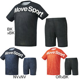 デサント　DESCENTE　Move Sport　グラフィック メッシュ　半袖Tシャツ・ハーフパンツ上下セット　DMMRJA66/DMMRJD84　セットアップ　プラクティスシャツ　メンズ　ジャージ　セール