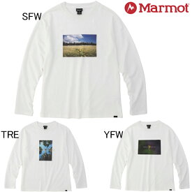 マーモット　Marmot　レディース　長袖Tシャツ　TOWTJB50　綿混　吸水速乾　UVカット　アウトドア　ウィメンズ フォトメッセージ ロングスリーブクルー　カットソー　セール　キャンプ