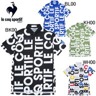 2025年春夏モデル　ルコックスポルティフ ゴルフ　le coq sportif GOLF　ビッグロゴ柄 半袖ポロシャツ　L…