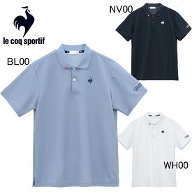 2025年春夏モデル　ルコックスポルティフ　le coq sportif　ヘランカ　鬼カノコ 半袖ポロシャツ　LT5SHS40M　サンスクリーン　ゴルフ　テニス　フィットネス　メンズ